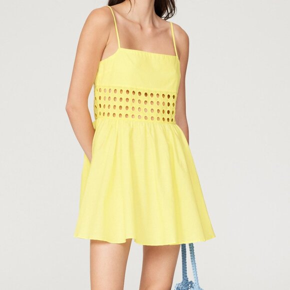 SOLID & STRIPED Yellow Amelia Mini Dress - Picture 8 of 9
